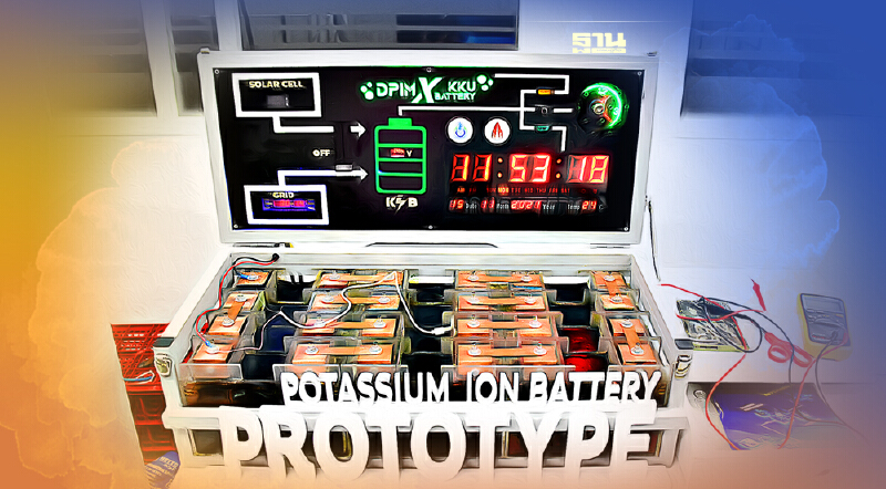 ครั้งแรกในไทย! กพร.ผุดแบตเตอรี่โพแทสเซียมไอออนต้นแบบหนุนอุตสาหกรรม EV