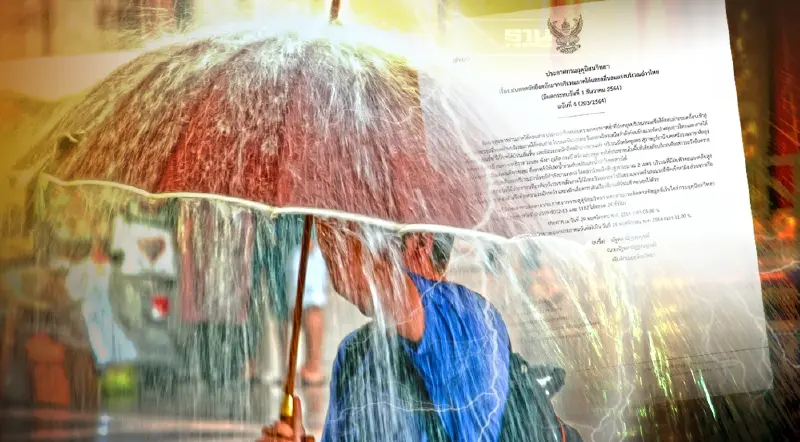 ประกาศกรมอุตุฯฉบับที่ 4 ภาคใต้ฝนตกหนักถึงหนักมาก อ่าวไทยคลื่นลมแรง