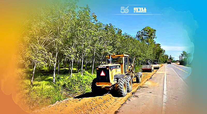 ทช.เร่งก่อสร้างถนนสาย พท.4003 ส่งเสริมการท่องเที่ยวริมทะเลสาบสงขลา