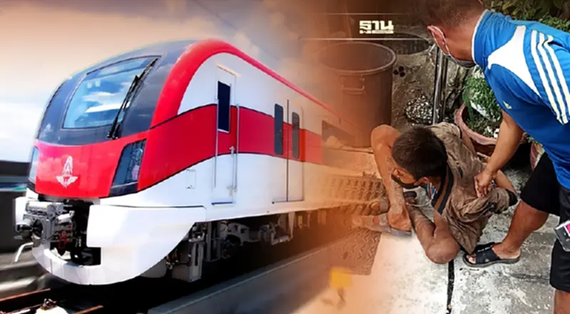 รวบคนร้ายป่วน "รถไฟฟ้าสายสีแดง" ลอบตัดสายไฟ ระบบขัดข้อง งดเดินรถชั่วคราว รวบคนร้ายป่วน "รถไฟฟ้าสายสีแดง" ลอบตัดสายไฟ ระบบขัดข้อง งดเดินรถชั่วคราว