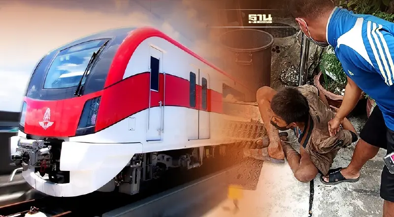 รวบคนร้ายป่วน "รถไฟฟ้าสายสีแดง" ลอบตัดสายไฟ ระบบขัดข้อง งดเดินรถชั่วคราว