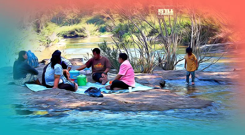 ธารน้ำใสต้นน้ำมูลบน "แก่งท่าจักจั่นเรไร"ครบุรีจุดเช็คอินใหม่"โคราช"