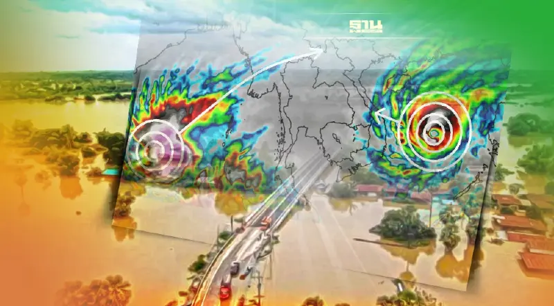 เปิดเส้นทาง  2 พายุลูกใหม่ เช็กจังหวัดไหนเสี่ยงท่วม