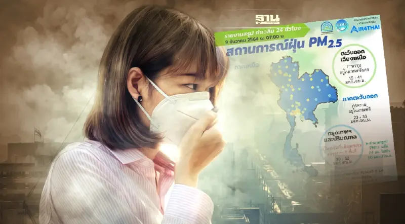 ค่าฝุ่น PM2.5 วันนี้ 9 ก.ย.64 เกินมาตรฐาน 5 จังหวัด เช็คเลย