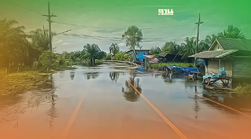 ถนนน้ำท่วม 5 จังหวัดภาคใต้ สัญจรไม่ได้ 9 สายทาง เช็คเลยที่ไหนบ้าง