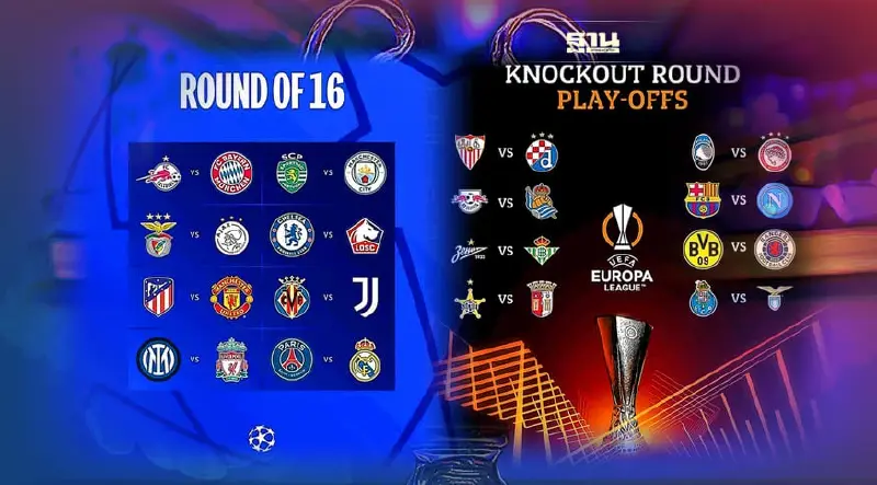 อัพเดทผลการประกบคู่ศึก ยูฟ่า แชมเปี้ยนส์ ลีก - ยูโรป้า ลีก 2021-2022