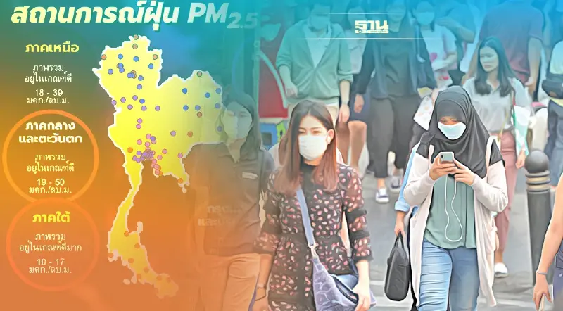 ศกพ.ประกาศ แจ้งเตือน PM2.5  มีแนวโน้มสูงขึ้นวันที่ 6-9 ธ.ค. 64