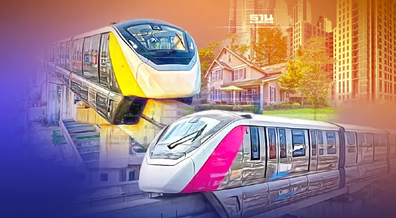 ปี65 รถไฟฟ้าสายสีเหลือง-ชมพูเดินรถ ดันบ้าน-คอนโดฯขึ้นพรึบ