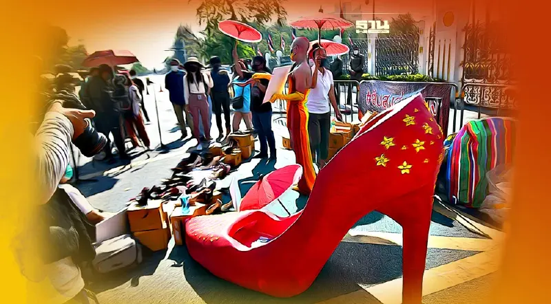 เข้าไม่ถึง เยียวยาคนกลางคืน5000 เสียง “ม็อบส้นสูง” ถึงลุงตู่ (ประมวลภาพ)