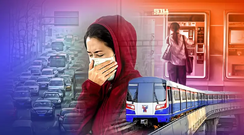 คนกทม.แนะคมนาคม ตรวจเข้มควันดำ ลดค่ารถไฟฟ้าแก้ฝุ่น PM 2.5