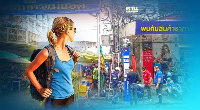 เที่ยวนครแม่สอดอุ่นใจ ตำรวจติดตั้งกล้องSOSสอดส่องพื้นที่ปลอดภัยสุดไฮเทค