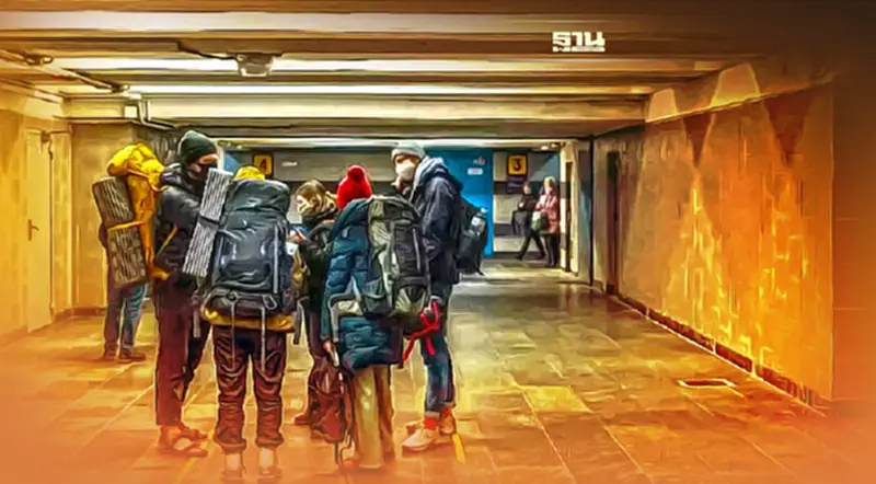 ยูเครนประกาศเคอร์ฟิวในเมืองหลวง-แปลงสถานีรถไฟใต้ดินเป็นหลุมหลบภัย ยูเครนประกาศเคอร์ฟิวในเมืองหลวง-แปลงสถานีรถไฟใต้ดินเป็นหลุมหลบภัย