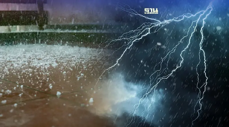 ประกาศกรมอุตุฯฉบับ 4 ไทยตอนบนอ่วม พายุฝนฟ้าคะนอง ลูกเห็บตก ลมแรง