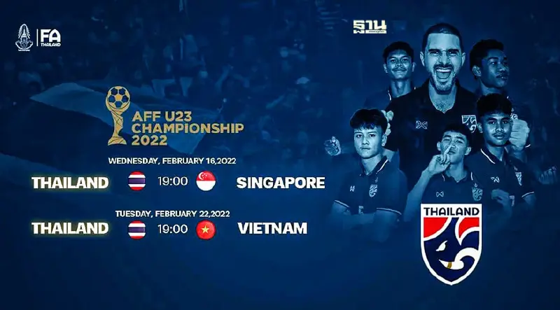 Update ผลบอลไทย พบ เวียดนาม AFF U 23 ชมถ่ายทอดสดที่นี่