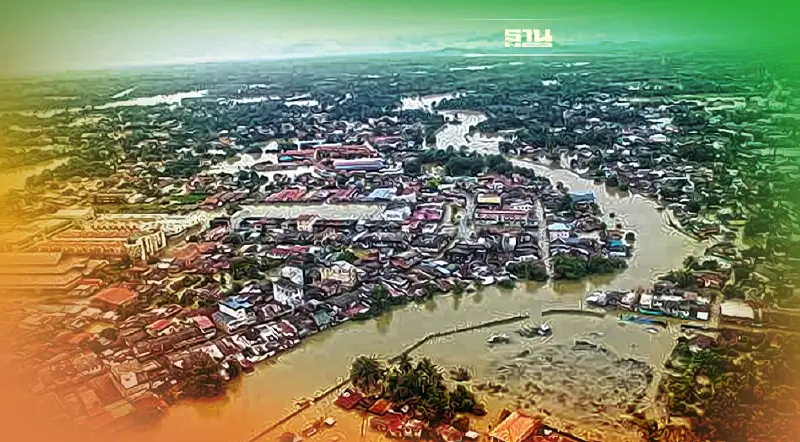 น้ำท่วมภาคใต้ นราธิวาส - ยะลา - ปัตตานี  กระทบ 4 เส้นทาง ผ่านไม่ได้