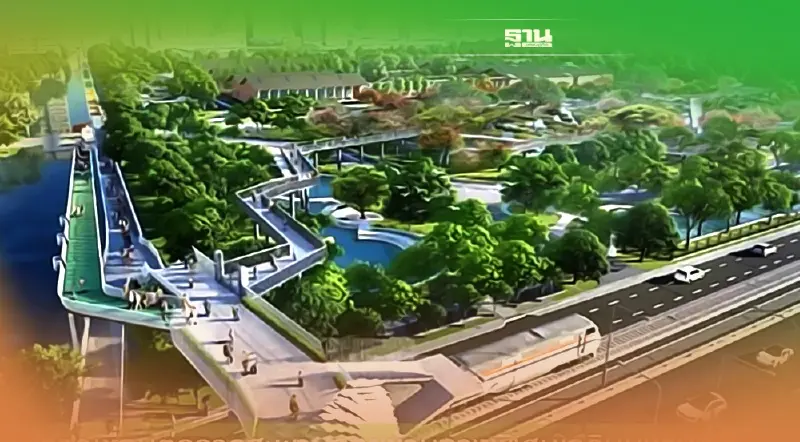 'สะพานเขียว' โฉมใหม่ แลนด์มาร์กกลางเมือง คาดแล้วเสร็จ ก.ย. 2565