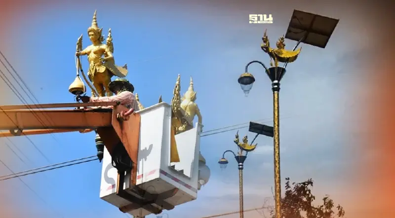 เสาไฟกินรี คืนชีพ “อบต.ราชาเทวะ” จัดซื้อเพิ่มอีก 720 ต้น