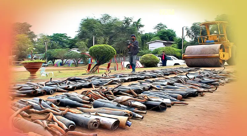 โคราชสบายหู ตร.หนองบุญมากสั่งบด"ท่อแว้น"มอเตอร์ไซค์นับพัน