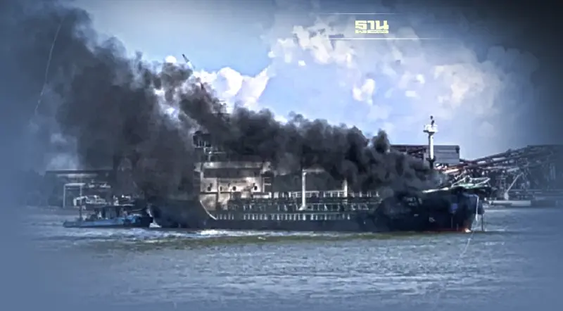 เรือน้ำมันระเบิด ผบ.ตร.สั่ง เร่งตรวจพิสูจน์หาสาเหตุเพลิงไหม้