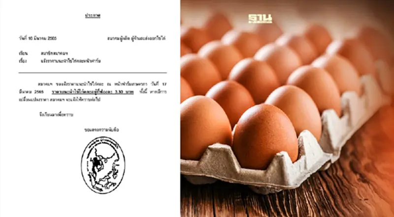 วันพรุ่งนี้ ไข่ไก่ ปรับขึ้น 3.30 บาท/ฟอง ราคาสูงสุด ในรอบ 10 ปี วันพรุ่งนี้ ไข่ไก่ ปรับขึ้น 3.30 บาท/ฟอง ราคาสูงสุด ในรอบ 10 ปี
