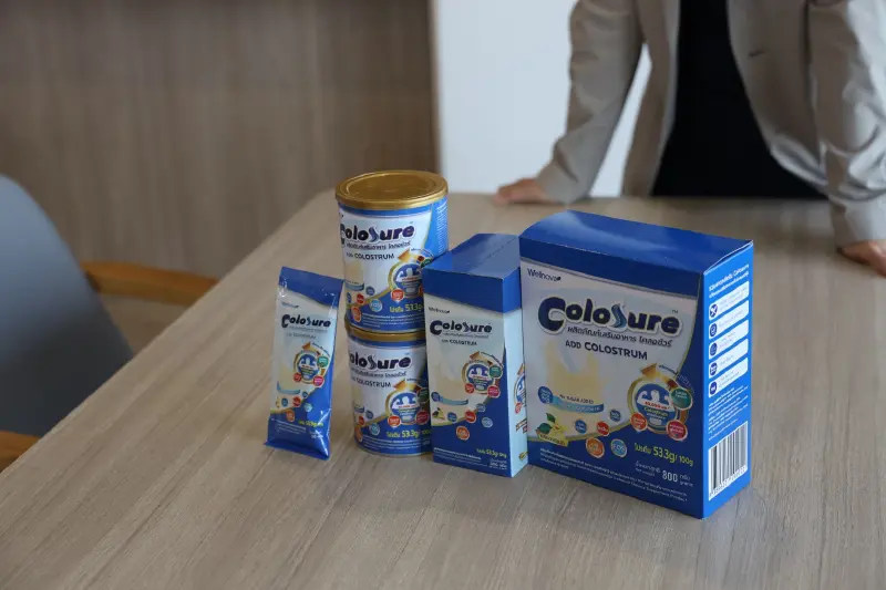 เวลโนเวชั่นส์ ส่งอาหารเสริมสูตรครบถ้วนที่มี โคลอสตรุ้ม กระตุ้นภูมิคุ้มกัน