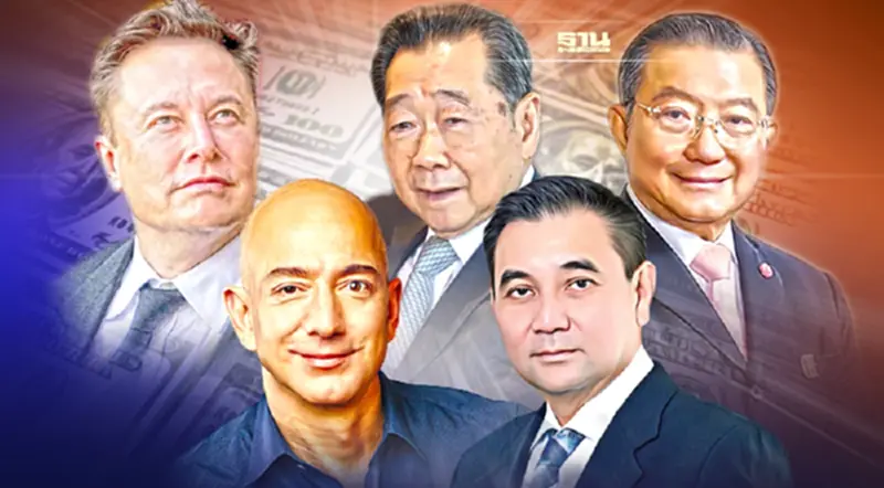 เปิด 10 อันดับมหาเศรษฐีโลกปี65 เจ้าสัวธนินท์-เจริญ - สารัชถ์ รวยสุดในไทย เปิด 10 อันดับมหาเศรษฐีโลกปี65 เจ้าสัวธนินท์-เจริญ - สารัชถ์ รวยสุดในไทย