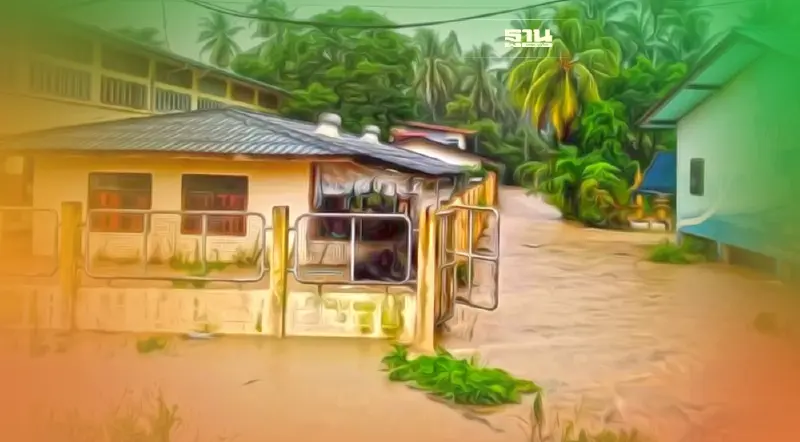 น้ำท่วม"นครศรีธรรมราช" น้ำป่าไหลหลาก หลังฝนตกหนักต่อเนื่อง