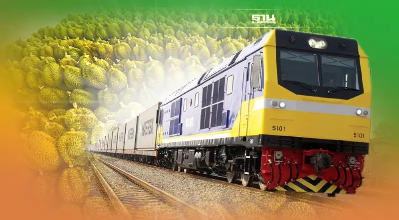 เปิดเส้นทางรถไฟขบวนพิเศษมาบตาพุด – สถานีท่านาแล้ง ลุยส่งออกทุเรียน 425 ตัน