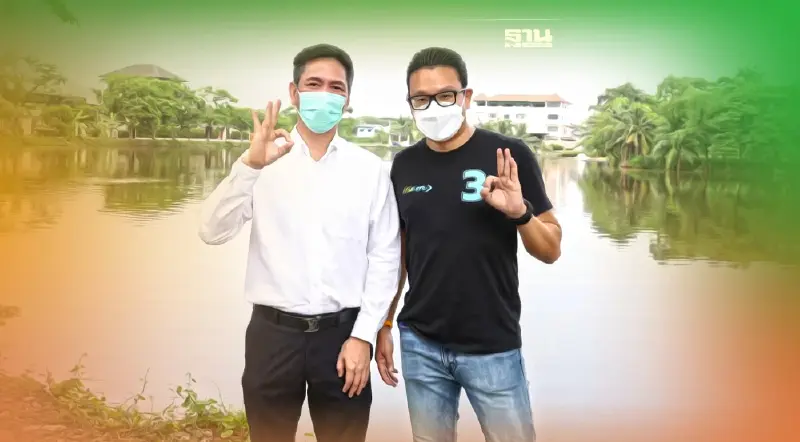 หาเสียงผู้ว่าฯ กทม. “สกลธี”สำรวจบึงหลังหมู่บ้านเอกชนย่านบางแค