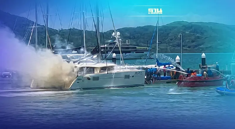 ไฟไหม้ท่าเทียบเรือหรูภูเก็ต เสียหายกว่า 10 ล้าน