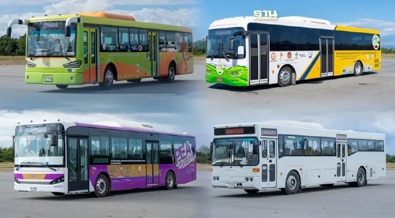 อวดโฉม ‘4 ต้นแบบ EV BUS’ ฝีมือคนไทย เล็งต่อยอดผลิต