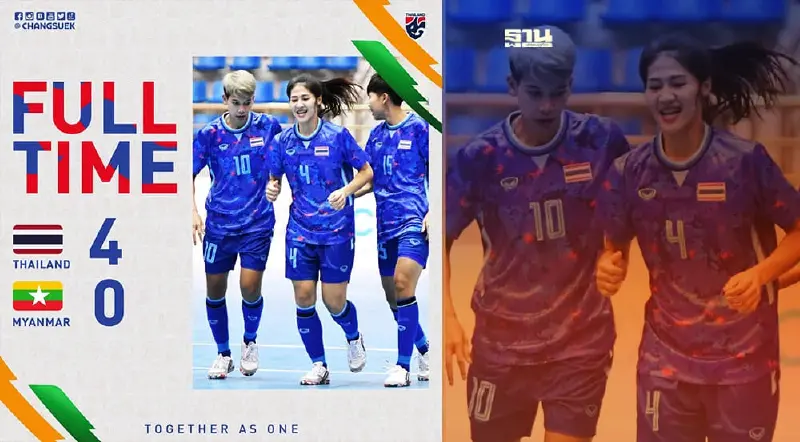 ลุ้นเหรียญทอง! ฟุตซอลหญิงทีมชาติไทยชนะเมียนมา ในศึกซีเกมส์ 2021