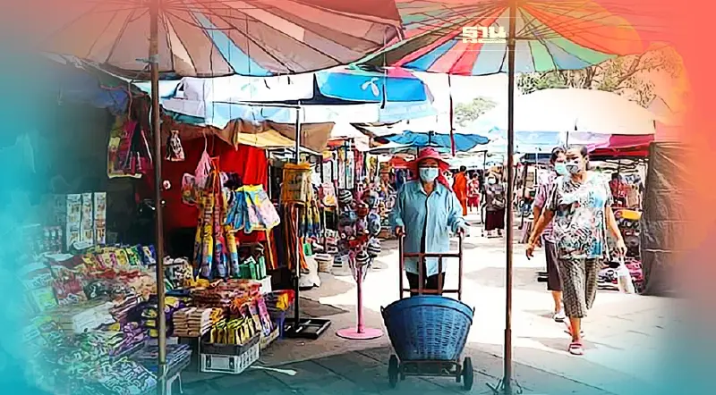 กลับมาแล้วตลาด"ช่องเม็ก"อุบลราชธานีเปิดด่านเปิดแผงขายของคึกคัก