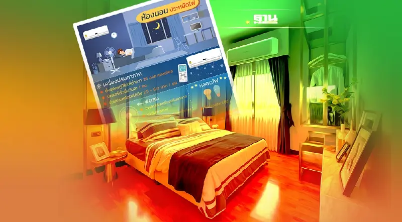 ห้องนอนประหยัดไฟ วิธีการใช้เครื่องใช้ไฟฟ้าให้ประหยัดเงินในกระเป๋า