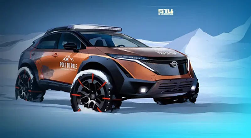 Nissan Ariya EV แต่งโหด เตรียมลุยจากขั้วโลกเหนือลงไปขั้วโลกใต้ 27,000 กม. Nissan Ariya EV แต่งโหด เตรียมลุยจากขั้วโลกเหนือลงไปขั้วโลกใต้ 27,000 กม.