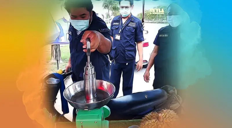 “กรมการค้าภายใน” เชือดพ่อค้ารถเร่ใช้เครื่องชั่งเถื่อนขายทุเรียน