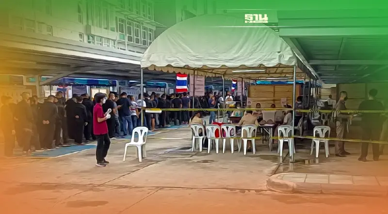 หน่วยเลือกตั้ง 47 ทหาร-ทหารเกณฑ์มาใช้สิทธิเลือกตั้งผู้ว่ากทม.คึกคัก