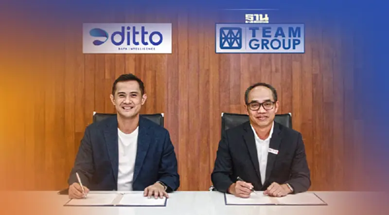 DITTO ผนึก TEAMG สร้างซินเนอร์ยี่ ตั้งเป้าคว้างานใหม่ปีนี้ 5 พันล้าน DITTO ผนึก TEAMG สร้างซินเนอร์ยี่ ตั้งเป้าคว้างานใหม่ปีนี้ 5 พันล้าน