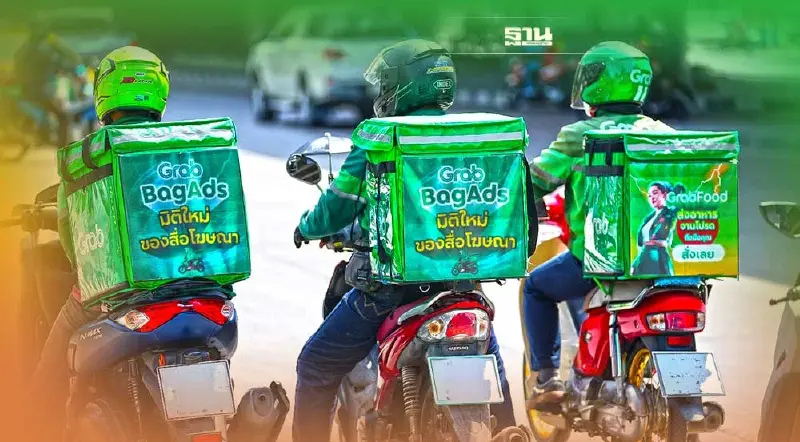 แกร็บ ผุดธุรกิจใหม่ “Digital BagAds”สื่อโฆษณาเคลื่อนที่บนกระเป๋าคนขับ