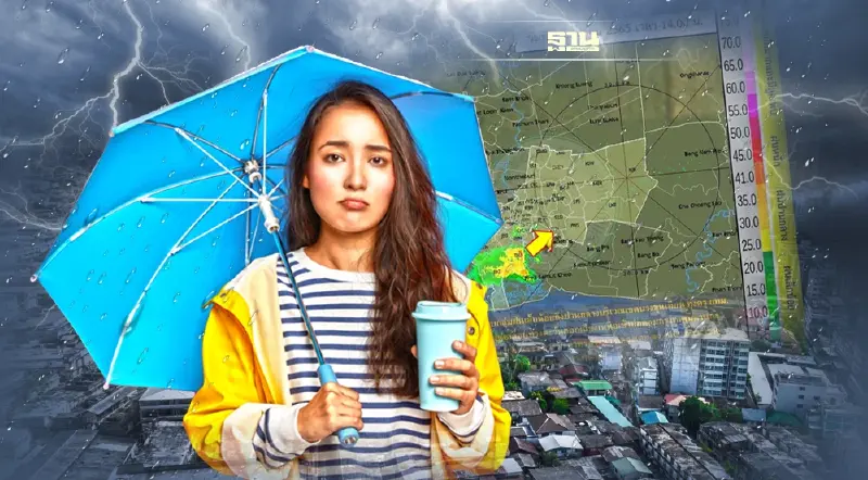 เรดาร์กทม.ตรวจพบกลุ่มฝนบริเวณ"กรุงเทพฯ-ปริมณฑล" อัพเดทล่าสุด