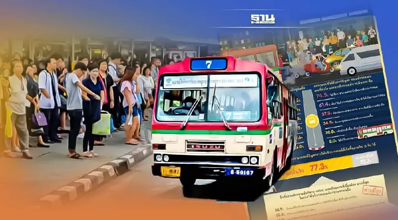 เสียงสะท้อนคนกรุง เดือดร้อนหนัก 89.2% ประสบปัญหารถเมล์ขาดระยะ-รอนาน