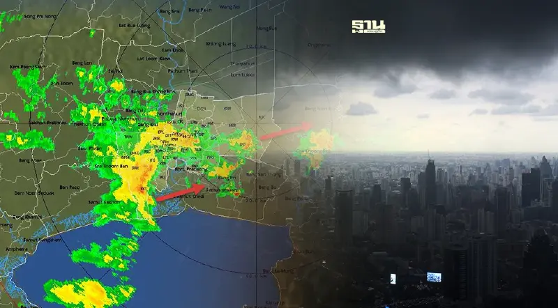 เช็คด่วน กทม.-ปริมณฑล มีฝนตก "เรดาห์" พบกลุ่มฝนเขตไหนบ้าง