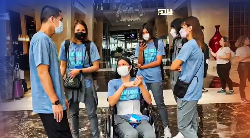 เผยคลิป "ทัดดาว นึกแจ้ง" นั่งวีลแชร์ แฟนวอลเลย์บอล ส่งกำลังใจล้นหลาม