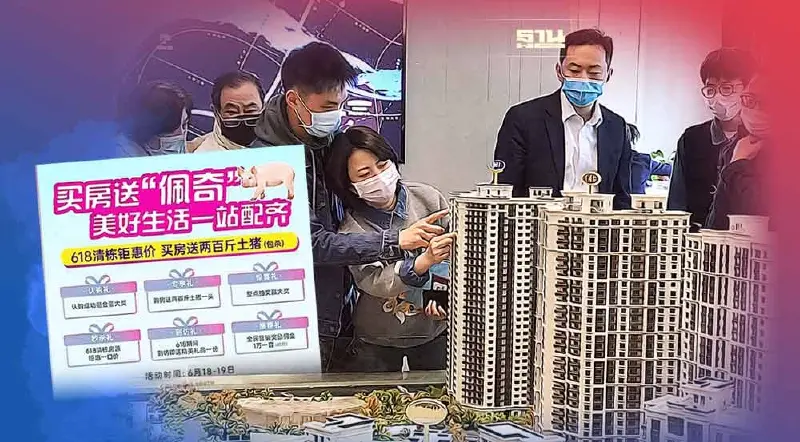 โปรแปลกปลุกอสังหาฯจีน วางดาวน์ด้วยสินค้าเกษตร-ซื้อบ้านแถมหมู