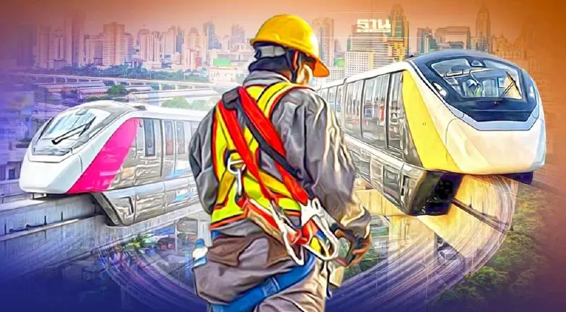 อัพเดทรถไฟฟ้าสายสีเหลือง-สายสีชมพู คืบหน้าถึงไหนแล้ว