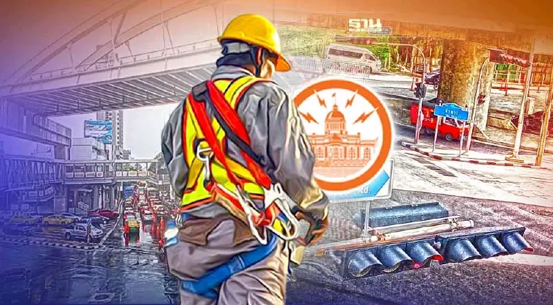 กฟน.วางสายไฟฟ้าลงดินถนนจรัญสนิทวงศ์ แยกบางพลัด-ท่าพระ คืบหน้า 73%