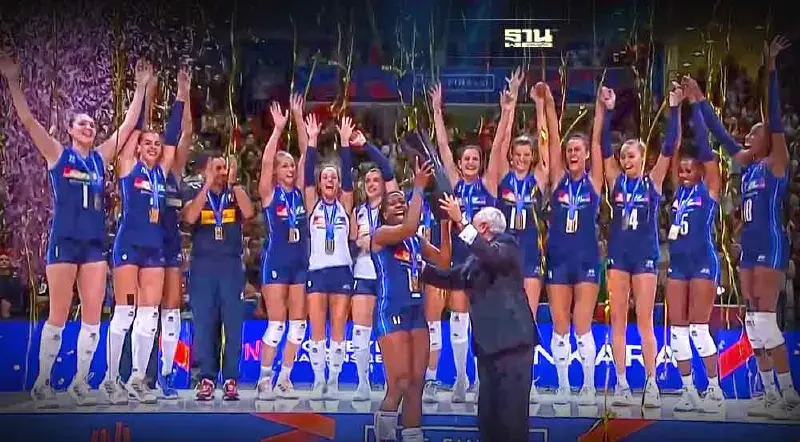 ผลวอลเลย์บอลหญิง "อิตาลี" ย้ำแค้น บราซิล คว้าแชมป์ "เนชั่นส์ลีก2022" ไปครอง