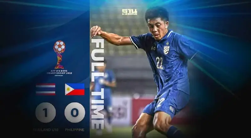 ผลบอลไทยวันนี้ ทีมชาติไทย U19 ชนะฟิลิปปินส์ ศึกชิงแชมป์อาเซียน2022