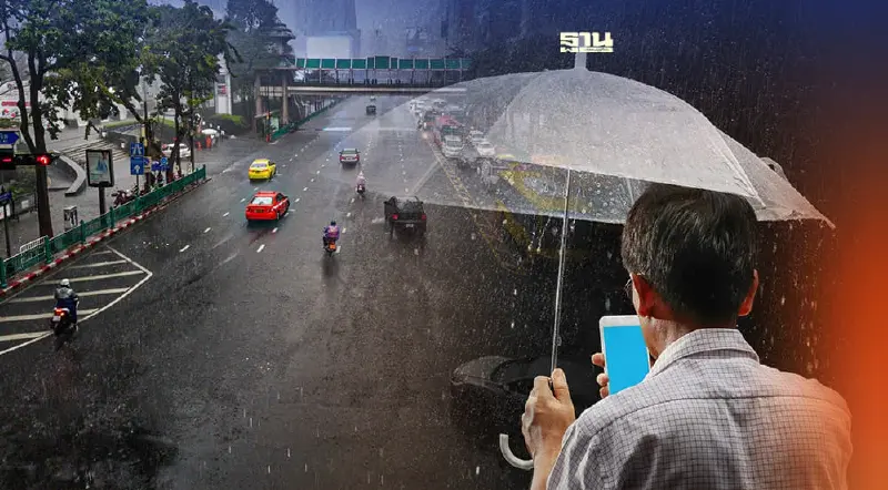 สภาพอากาศวันพรุ่งนี้ ภาคตะวันออก -ใต้ -กทม.ไม่รอด มีฝนตกหนักบางแห่ง