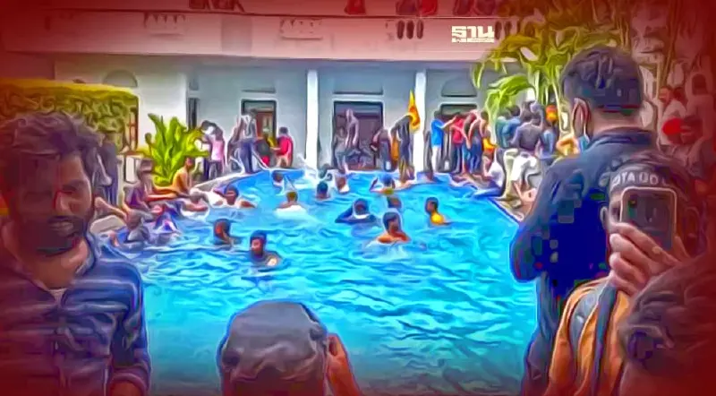 มวลมหาประชาชนศรีลังกายึด! ทำเนียบประธานาธิบดี ลั่นไม่เลิกจนกว่าจะลาออก